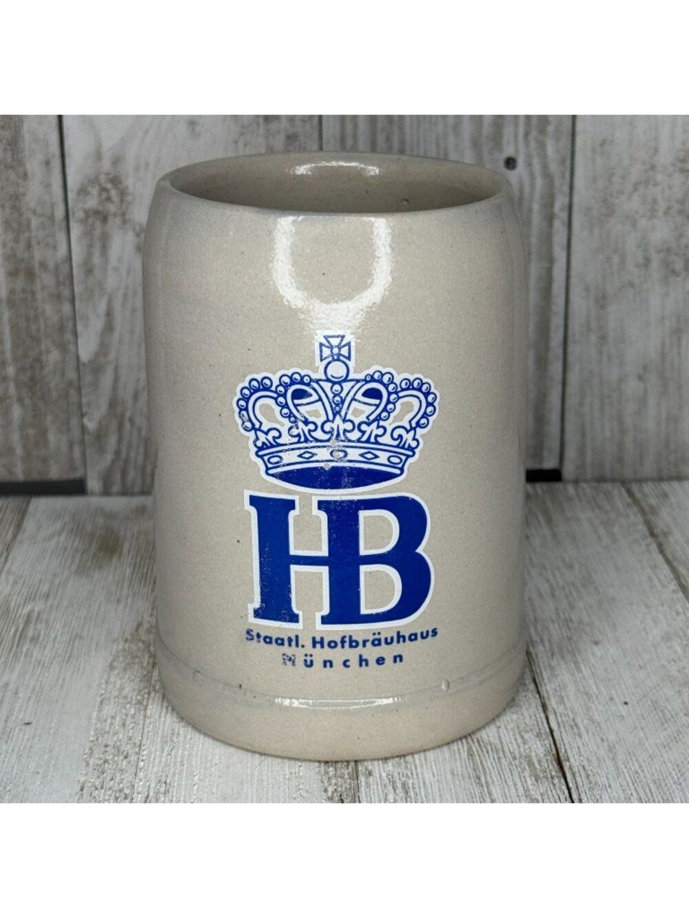Vintage Staatliches Hofbräuhaus München Stoneware Munich German Beer Stein